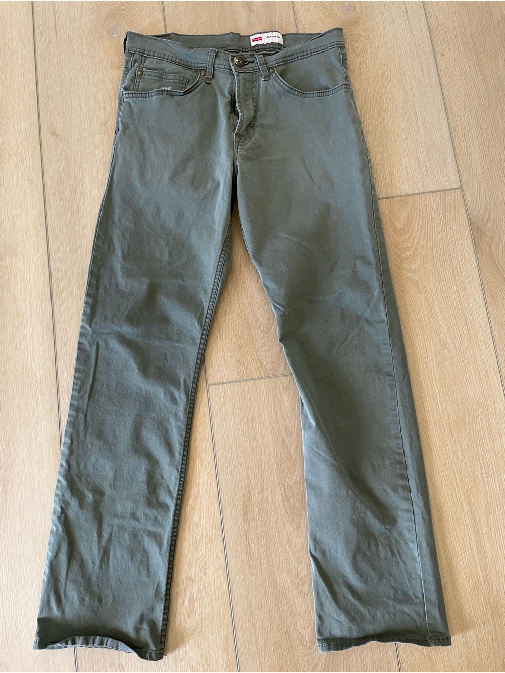 Wrangler Women's Olive Green Straight Leg Pants womens sz 28